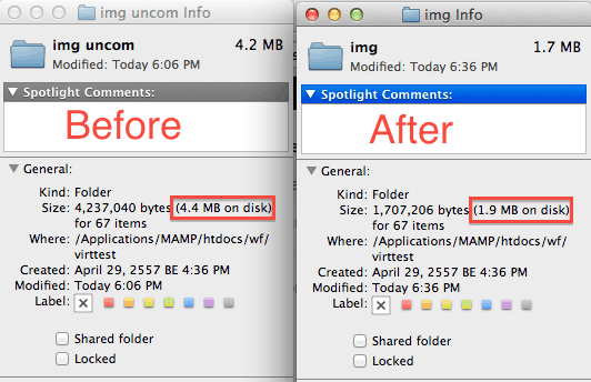Compare Image Folder File Size