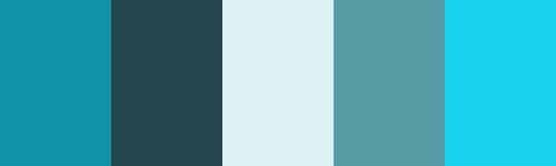 Single Blue Hue Color Palette