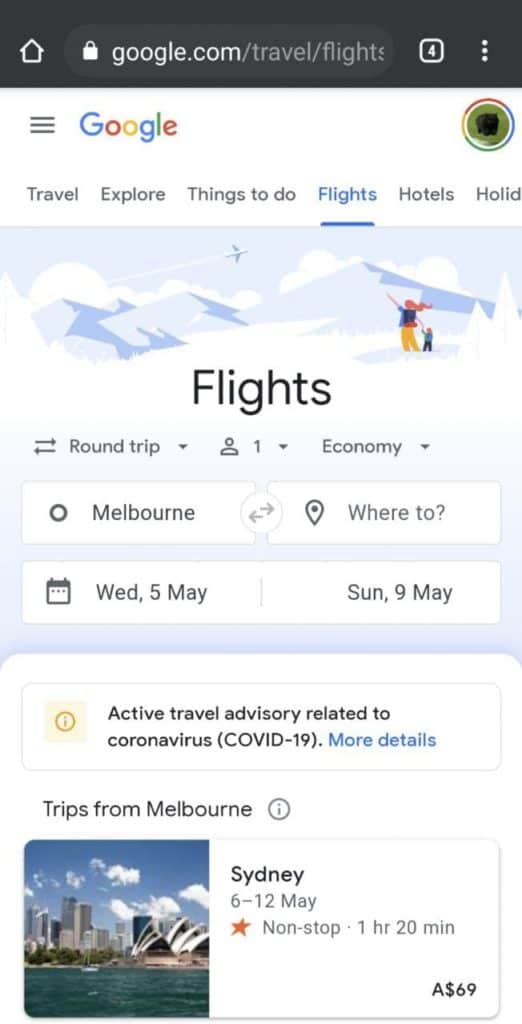google flights 