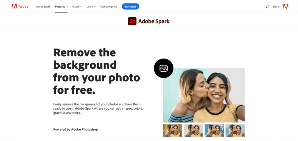 Adobe Spark ลบภาพพื้นหลัง ตัดภาพพื้นหลัง