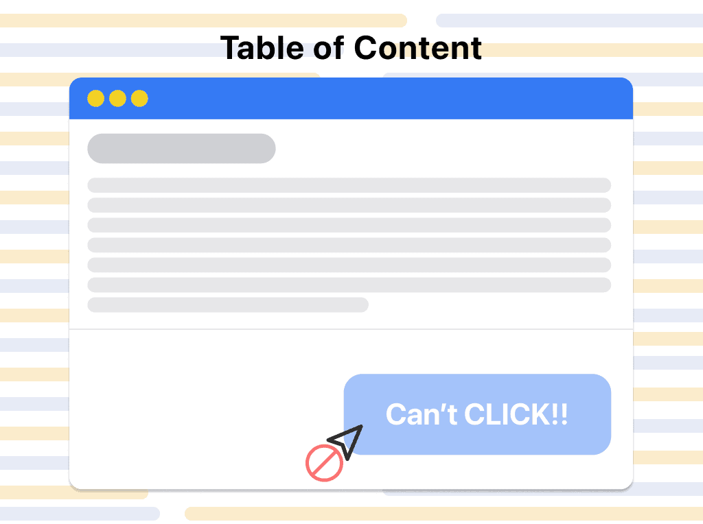 Table of content  Inclusive disabled button
