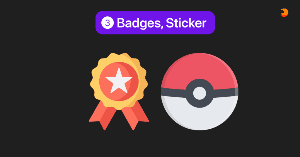  Badges และ stickers gamification