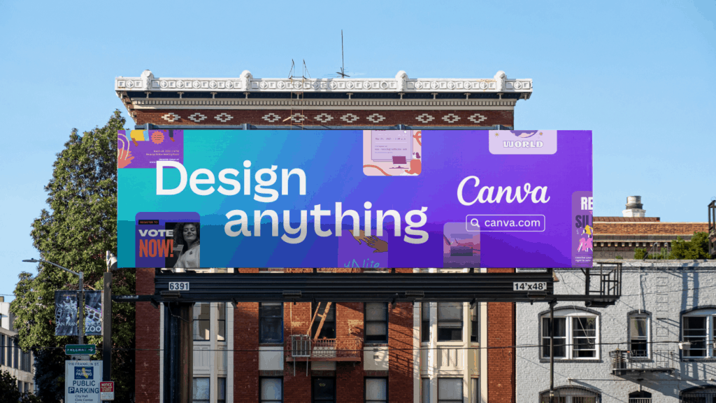 new canva logo billboard