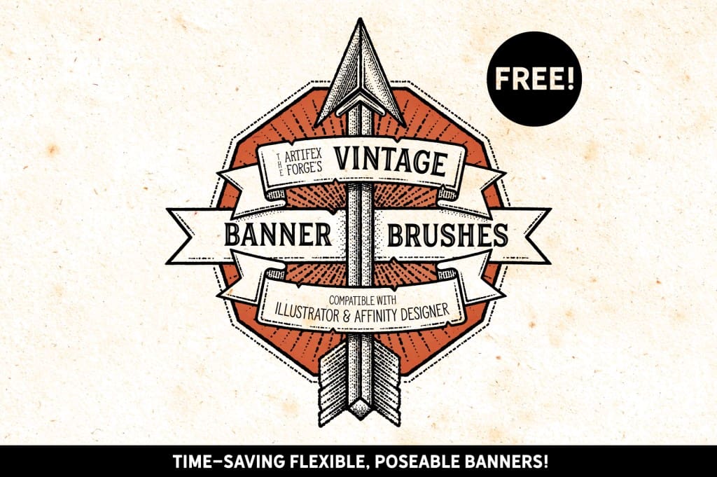 Vintage banner Brushes first image A