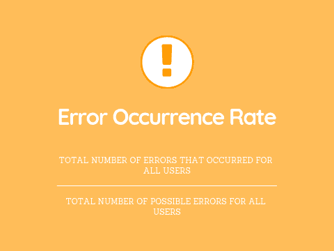 important UX KPIs error occurrence rate