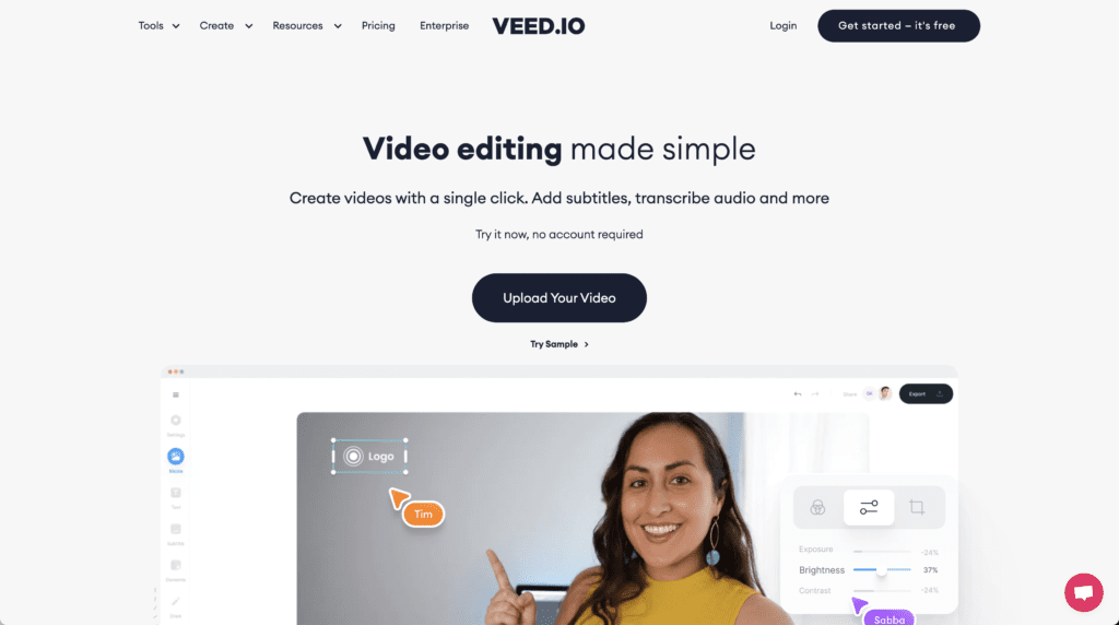 veedio video editor online