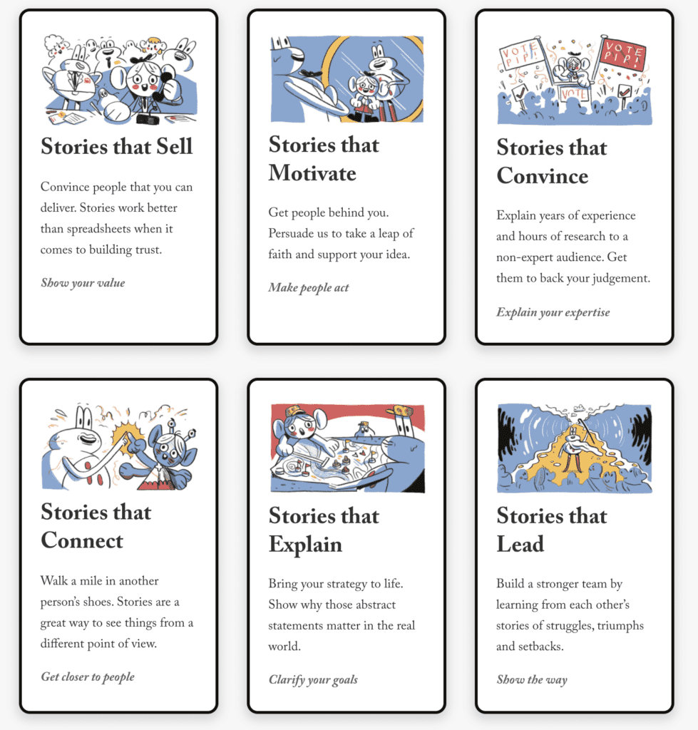 storytelling example pip decks