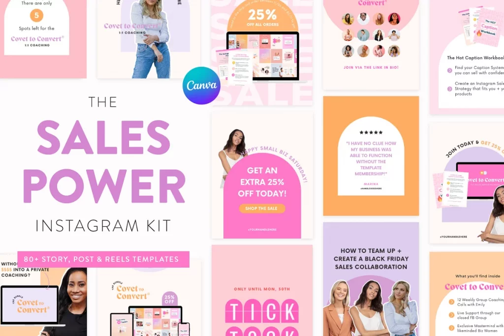 sales power instagram sales templates for canva cm
