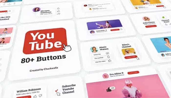 youtube subscribe buttons pack