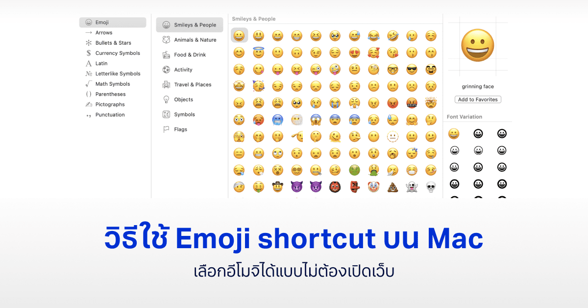 Emoji shortcut mac