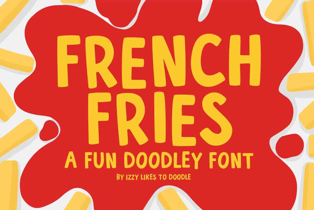 French Fries ฟ้อนต์ร้านอาหารฟาสต์ฟู้ด