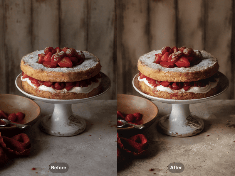 strawberry cake food presets