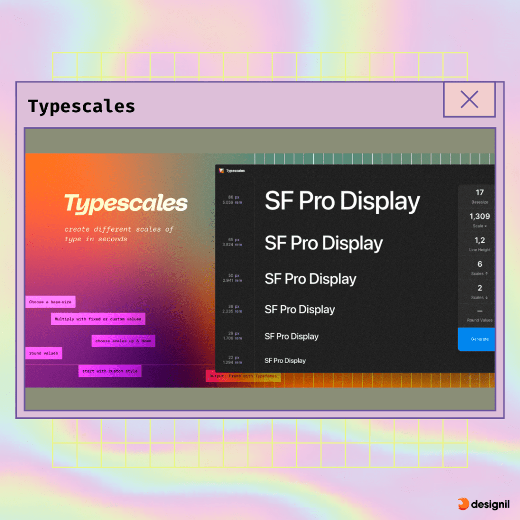 Typescales Figma Plugin for design system