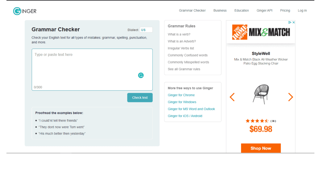 Ginger Grammar Checker Review