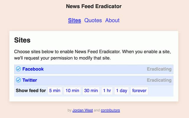News Feed Eradicator