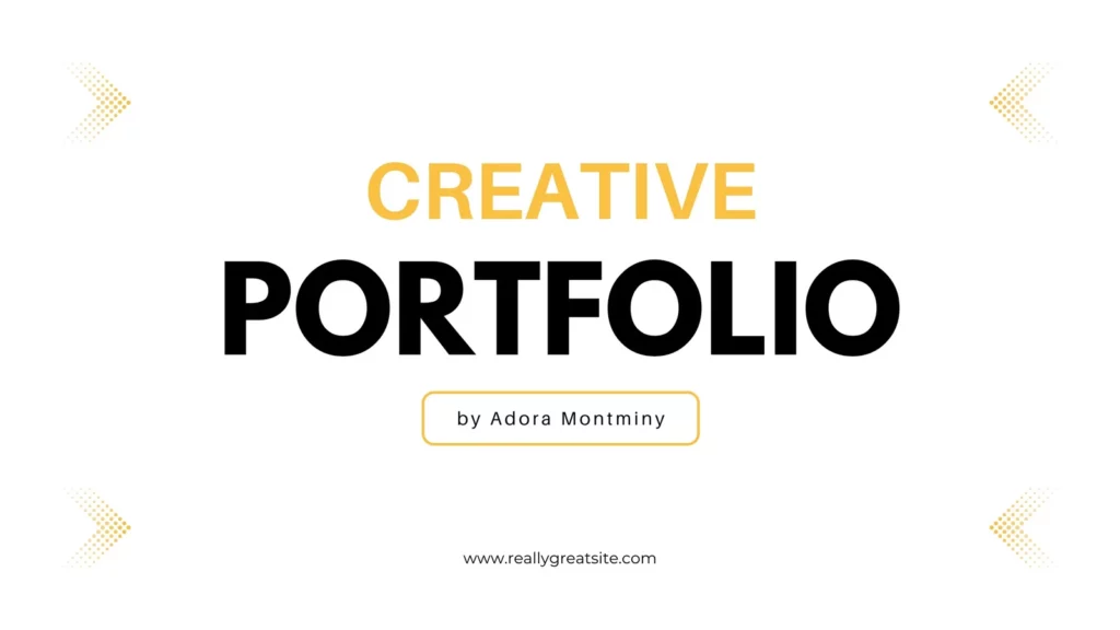 Yellow White Minimal Creative Portfolio Presentation