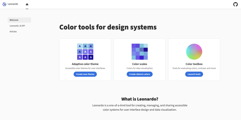 Leonardo color tools for design systems