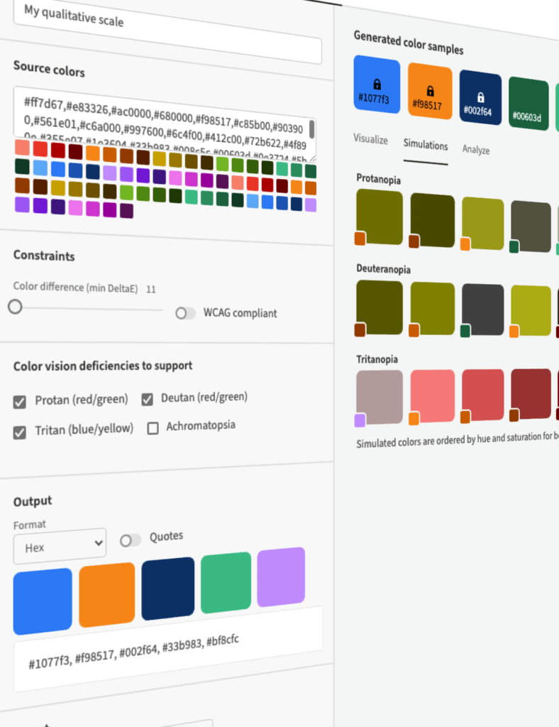 Colorblind safe colors