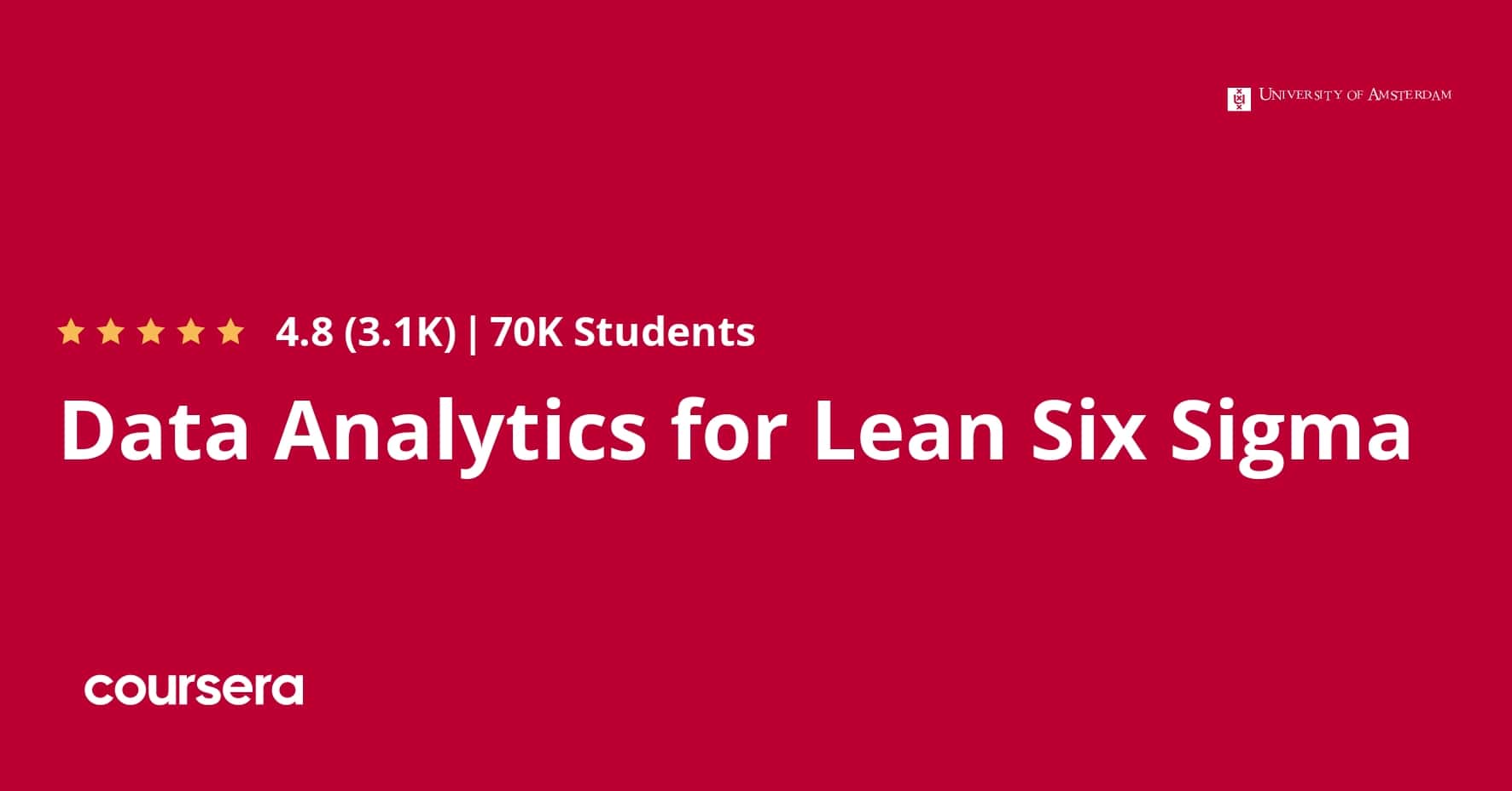 Data Analytics for Lean Six Sigma | Coursera