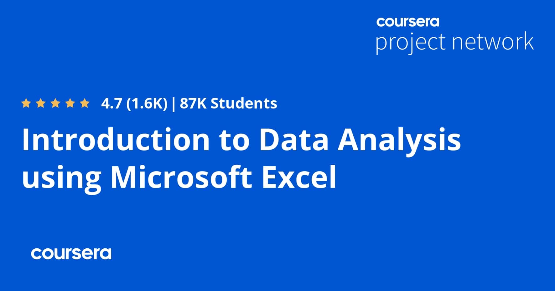 Introduction to Data Analysis using Microsoft Excel