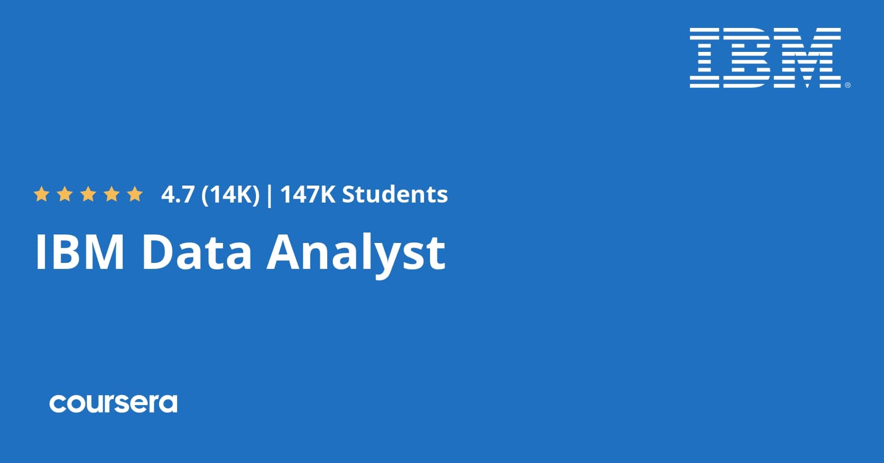 IBM Data Analyst Professional Certificate | Coursera